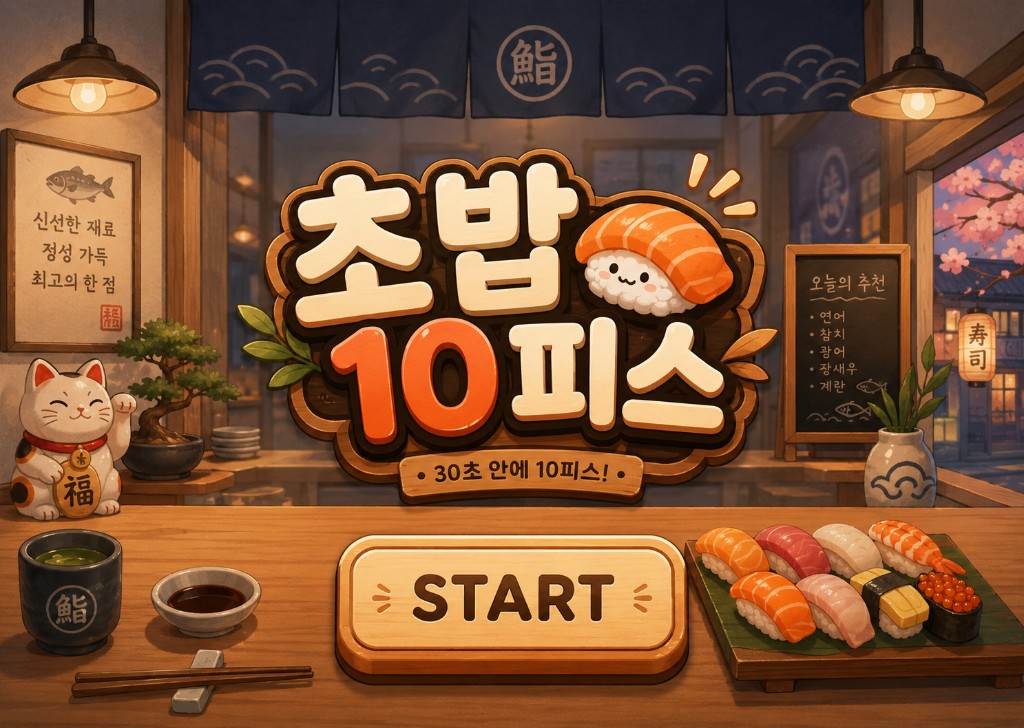 초밥 10피스 - 30초 안에 10피스!